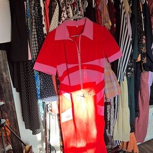 Pink and red jumpsuit